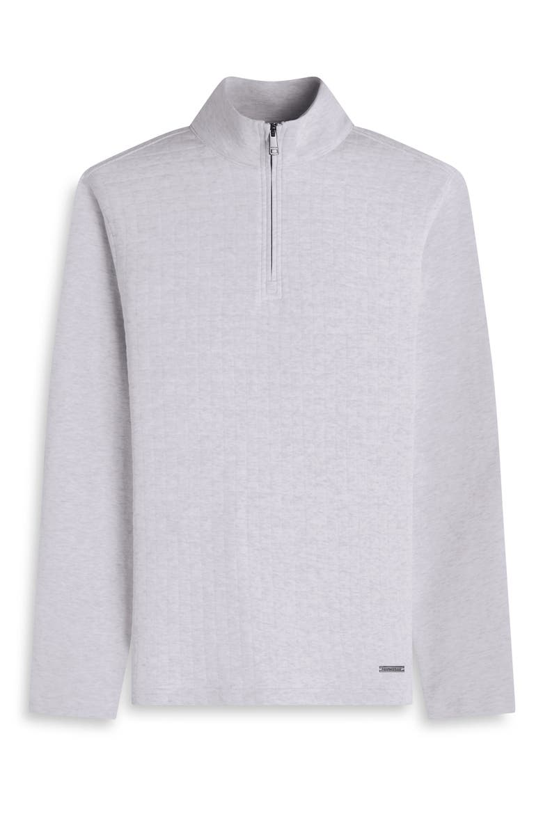 Waffle Quarter Zip Cotton Blend Pullover, Alternate, color, CHALK