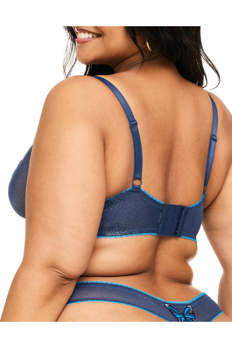 Alyshia Unlined Demi Bra, Alternate, color, Animal blue