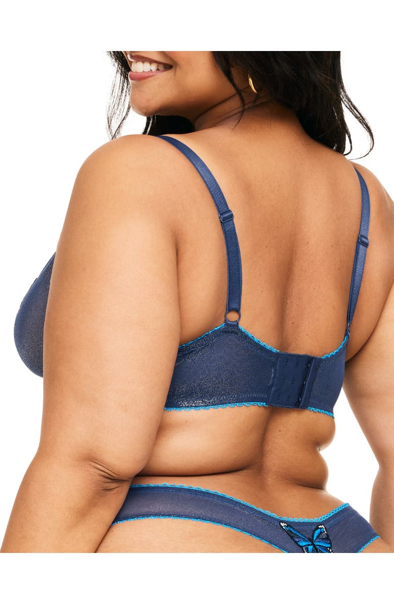 Adore Me Alyshia Unlined Demi Bra, Alternate, color, Animal Blue