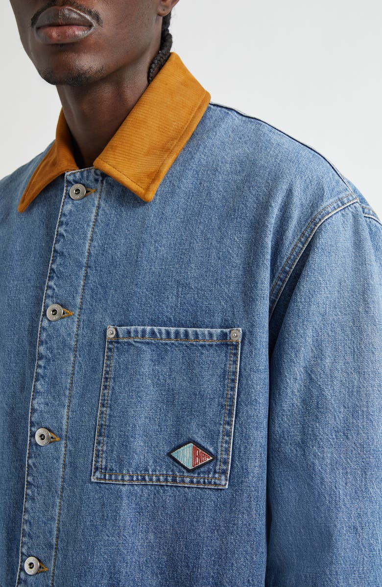 Bottega Veneta Padded Denim Workwear Jacket, Alternate, color, 4715 Mid Blue