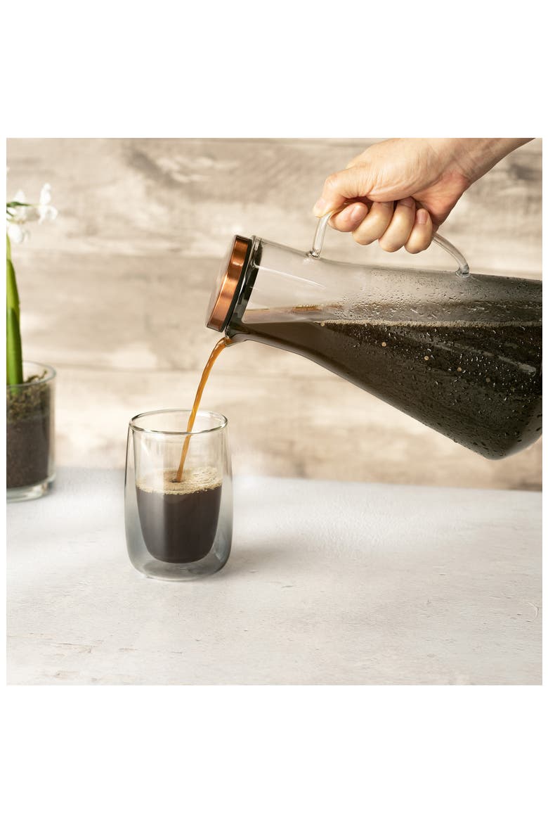 Sio Cold Brew Pitcher, Alternate, color, SMOKED GLASS
