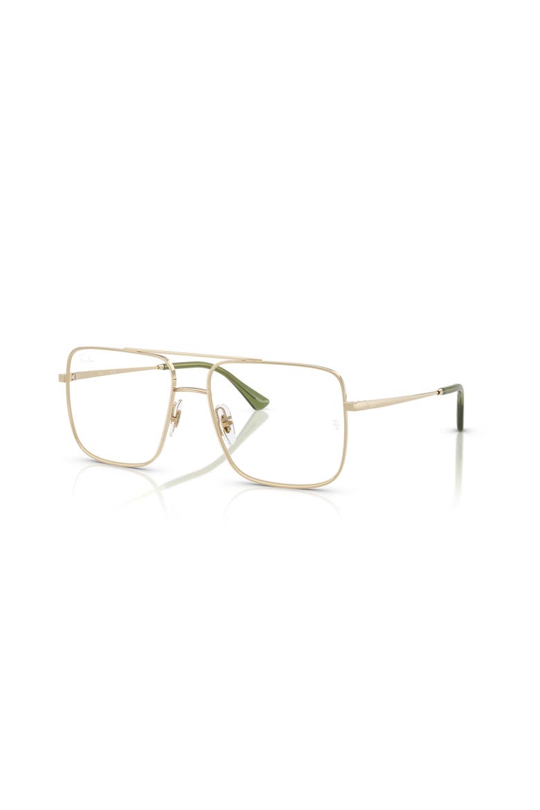 56mm Square optical glasses, Main, color, Gold