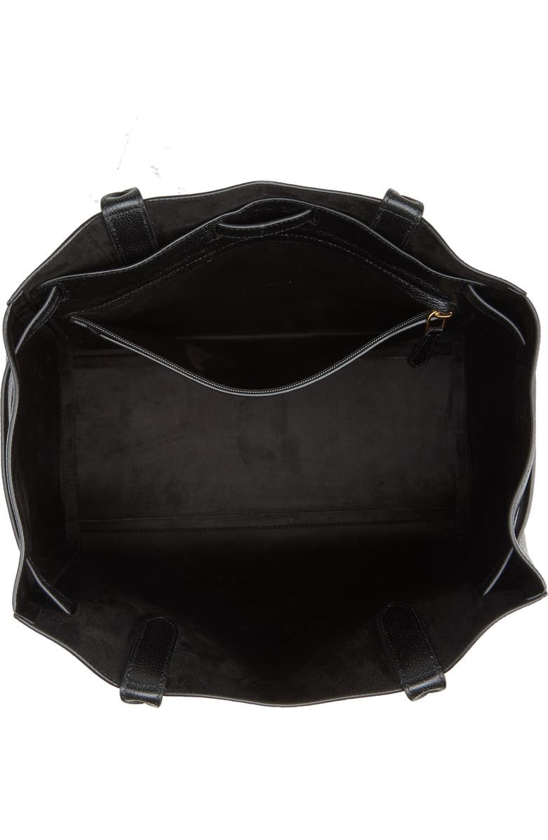 TOM FORD Medium Audrey Grained Leather Tote, Alternate, color, Naa Black