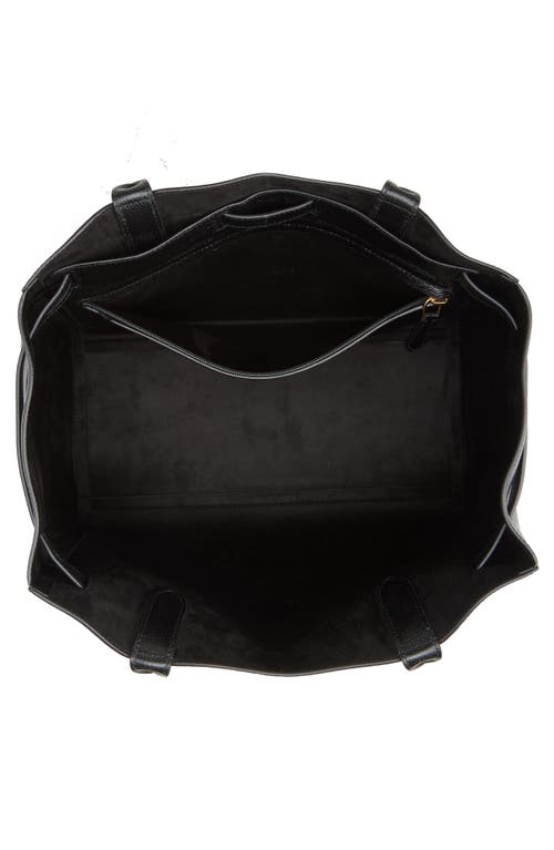 Tom Ford Hammered Leather Tote Bag In Black