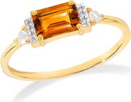 YS GEMS Baguette & Round Mix Gemstone Ring