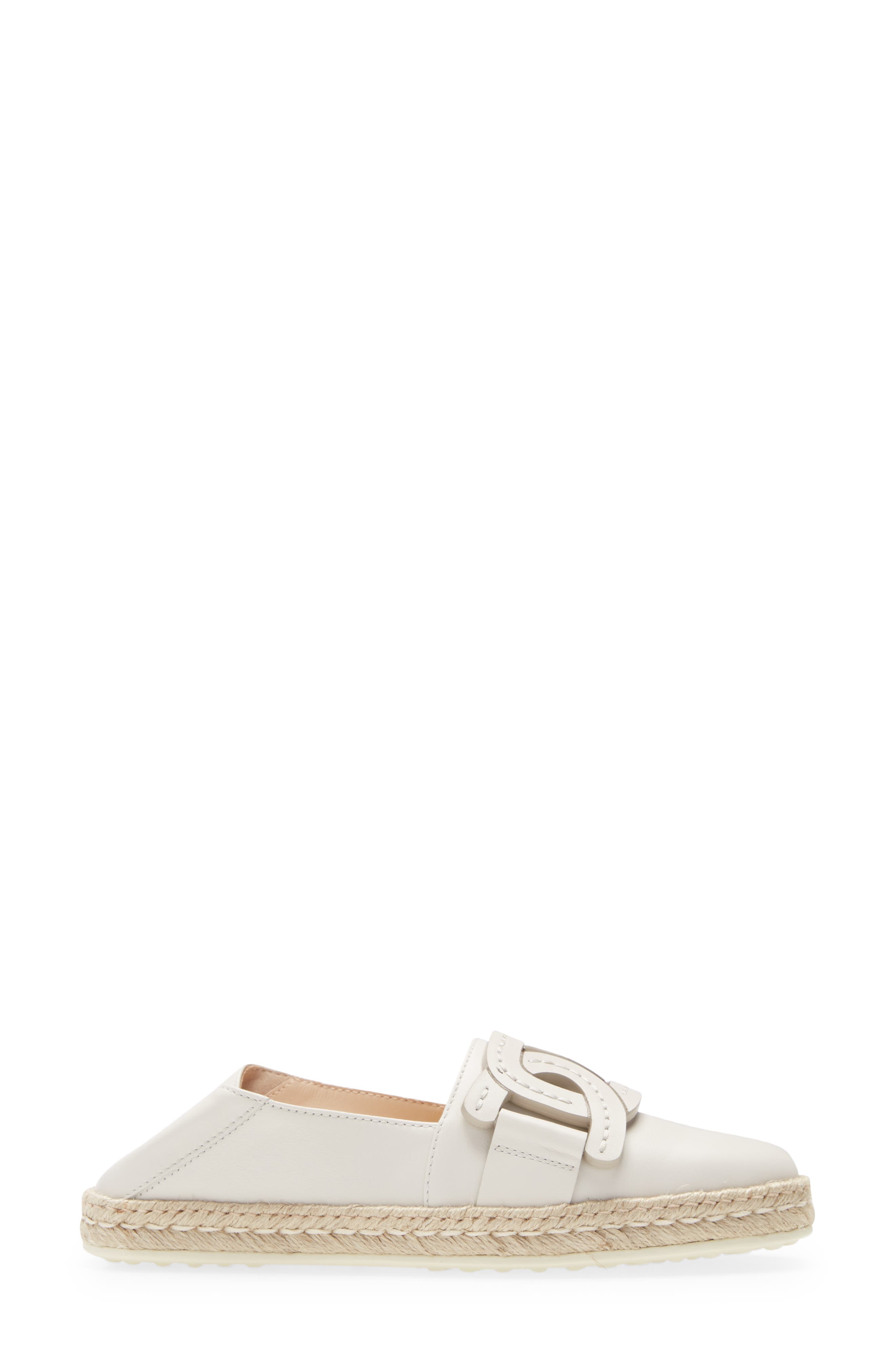 Tod's Kate Chain Detail Convertible Espadrille Flat, Alternate, color, 