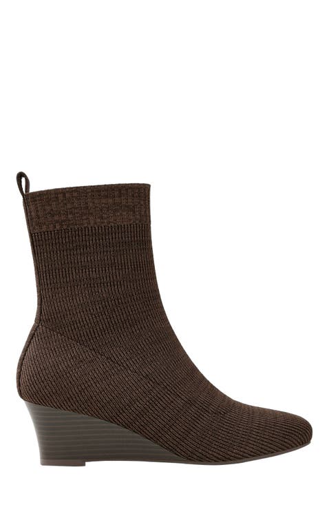 Margot Wedge Bootie Square-Toe Water-Repellent Boots