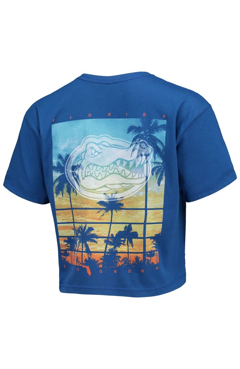 FLOGROWN Women's Royal Florida Gators Sunset Poster Cropped T-Shirt, Alternate, color, 