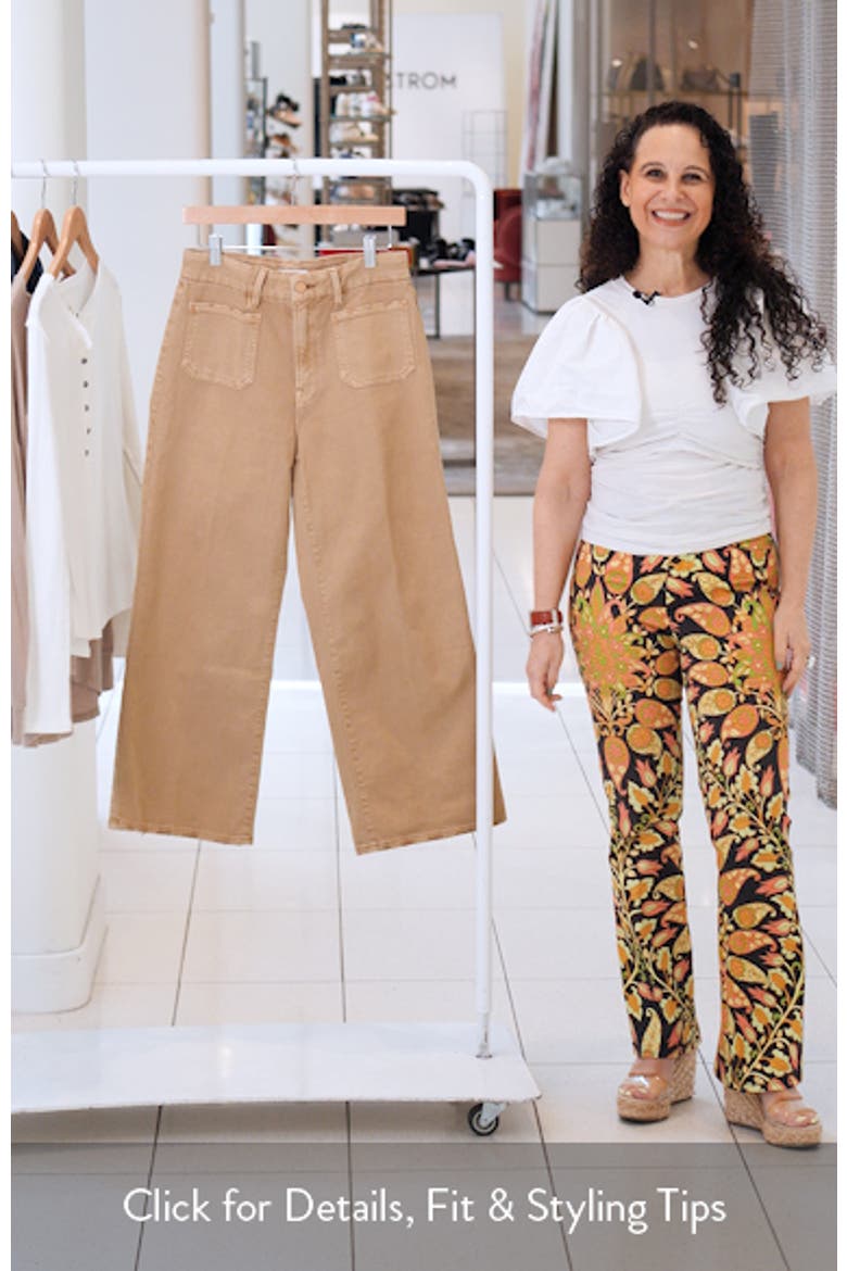 Patch Pocket Crop Palazzo Jeans video
