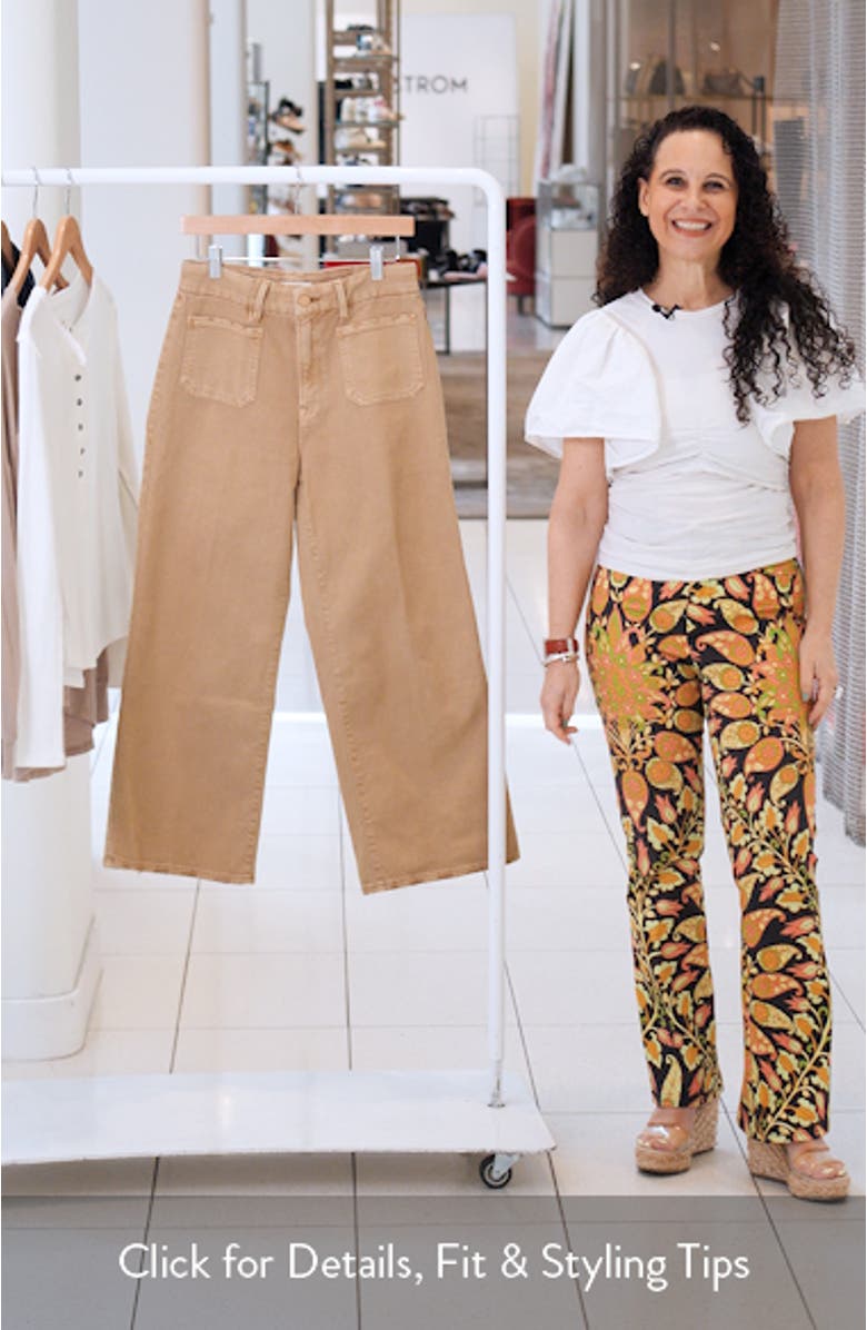 Patch Pocket Crop Palazzo Jeans, sales video thumbnail