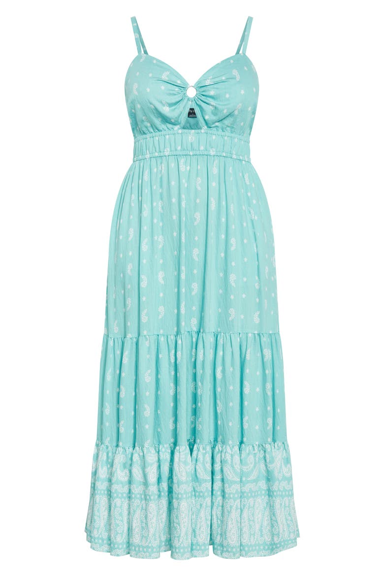 Harlow Maxi Dress, Alternate, color, PAISLEY AQUA SKY