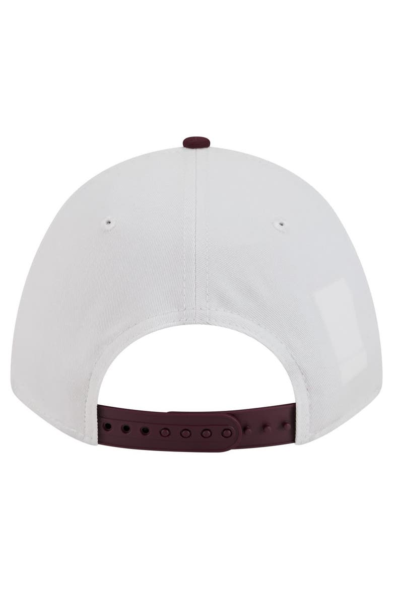 Men's New Era White/Maroon Virginia Tech Hokies Arch Two-Tone Rope 9FORTY A-Frame M-Crown Adjustable Hat, Alternate, color, White