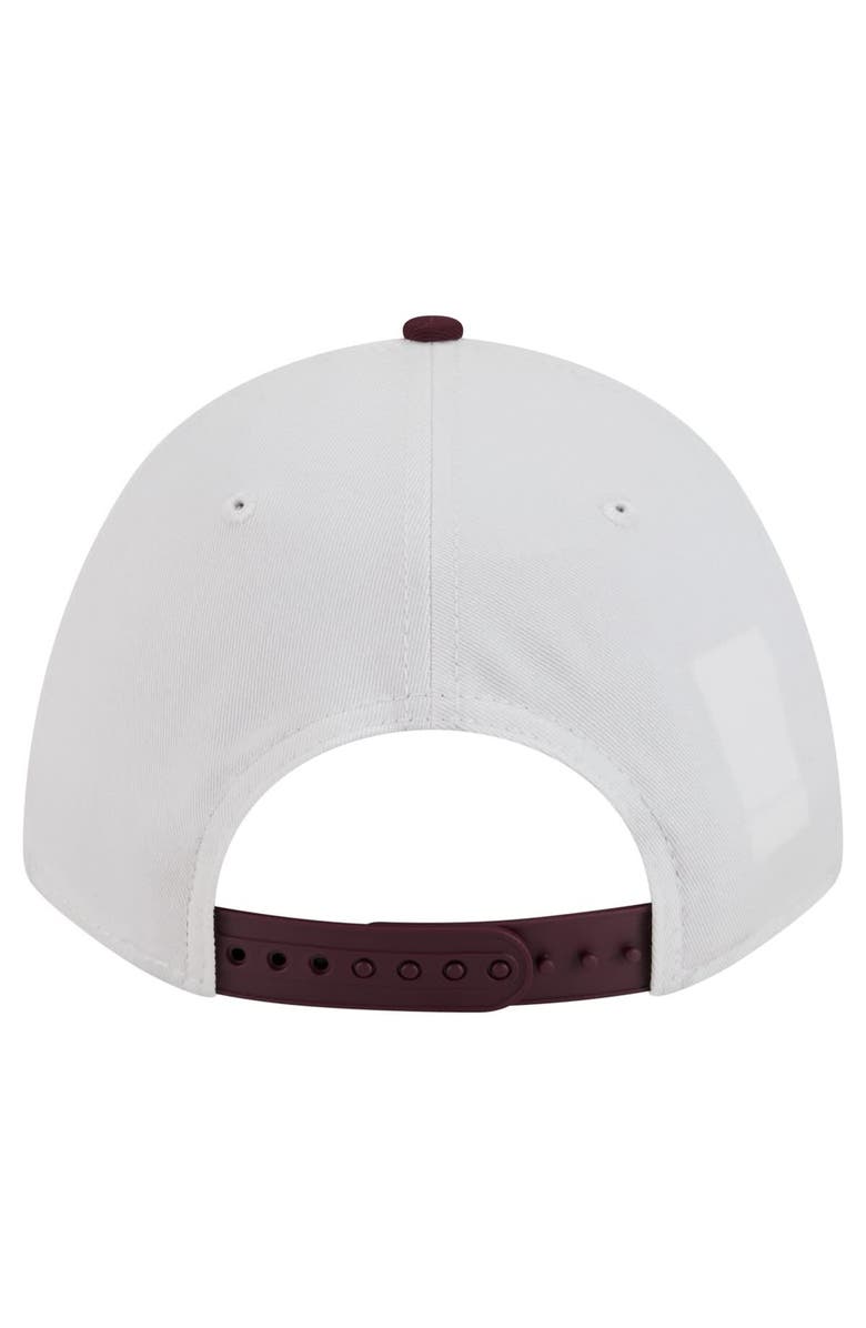 New Era Men's New Era White/Maroon Virginia Tech Hokies Arch Two-Tone Rope 9FORTY A-Frame M-Crown Adjustable Hat, Alternate, color, White