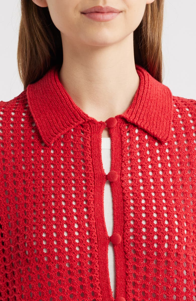 rag & bone Khloe Cotton & Linen Cardigan, Alternate, color, 