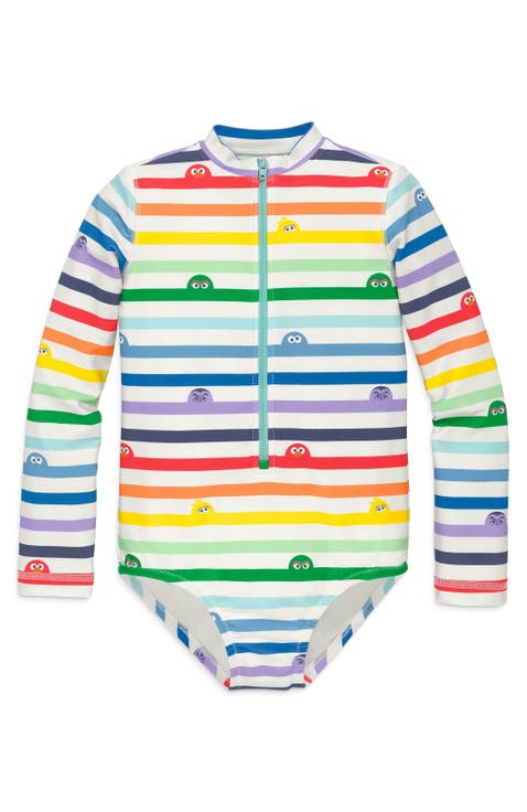 Kids Sesame Street One-Piece Rash Guard