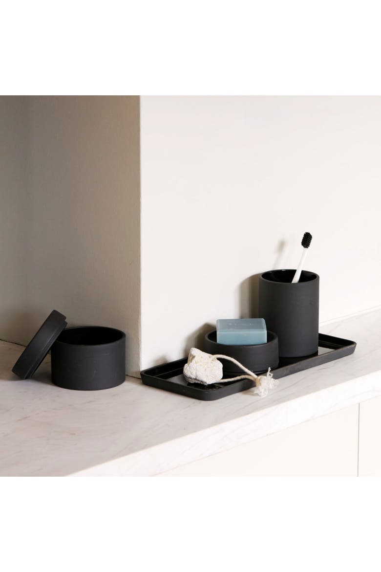 Sabia Soap Dish - Bathroom Accessories - 10cm x 4cm, Alternate, color, Black