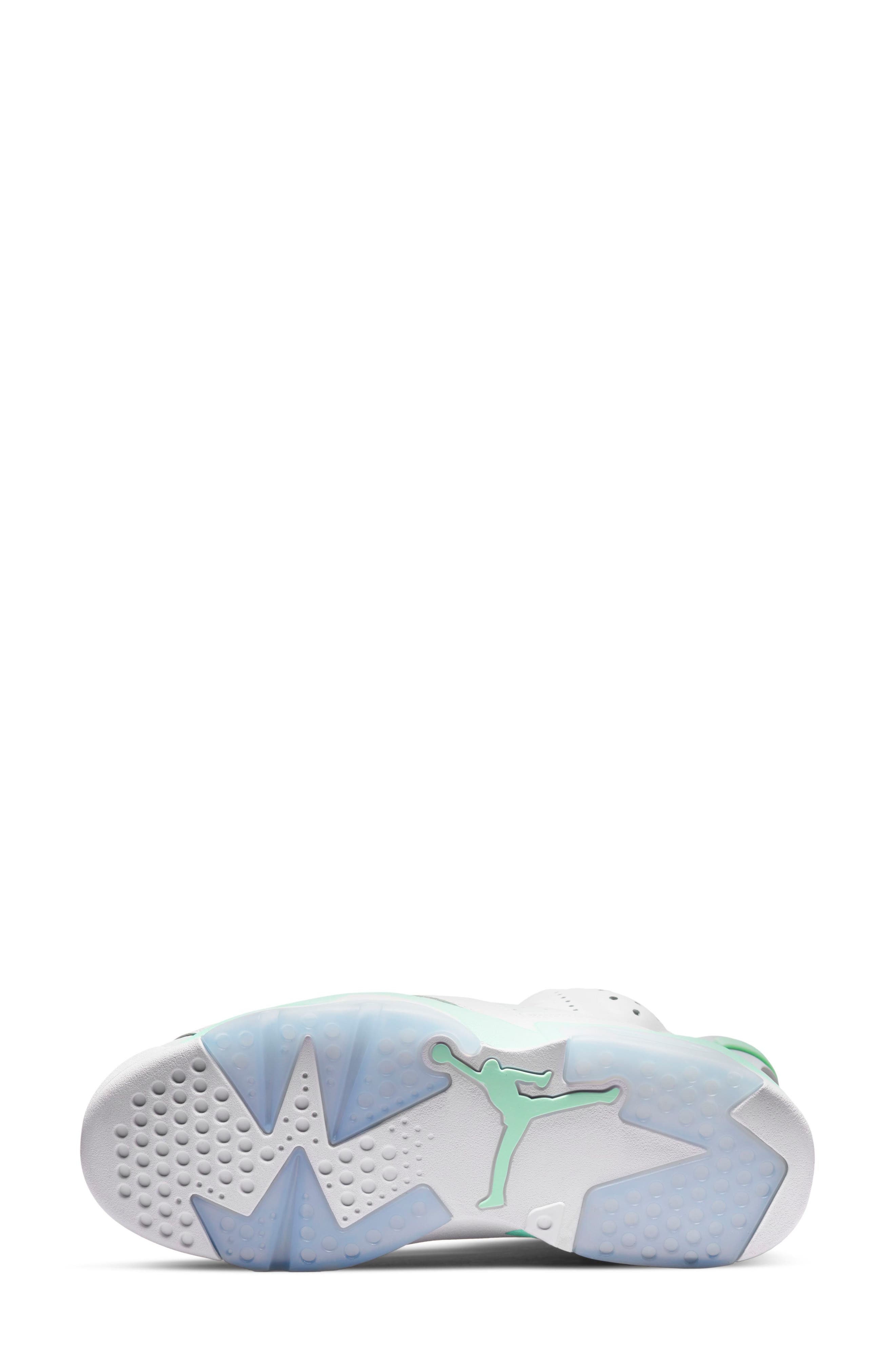 Air Jordan 6 Retro Pearl High Top Sneaker, Alternate, color, WHITE/ MINT FOAM/ BARELY GREEN