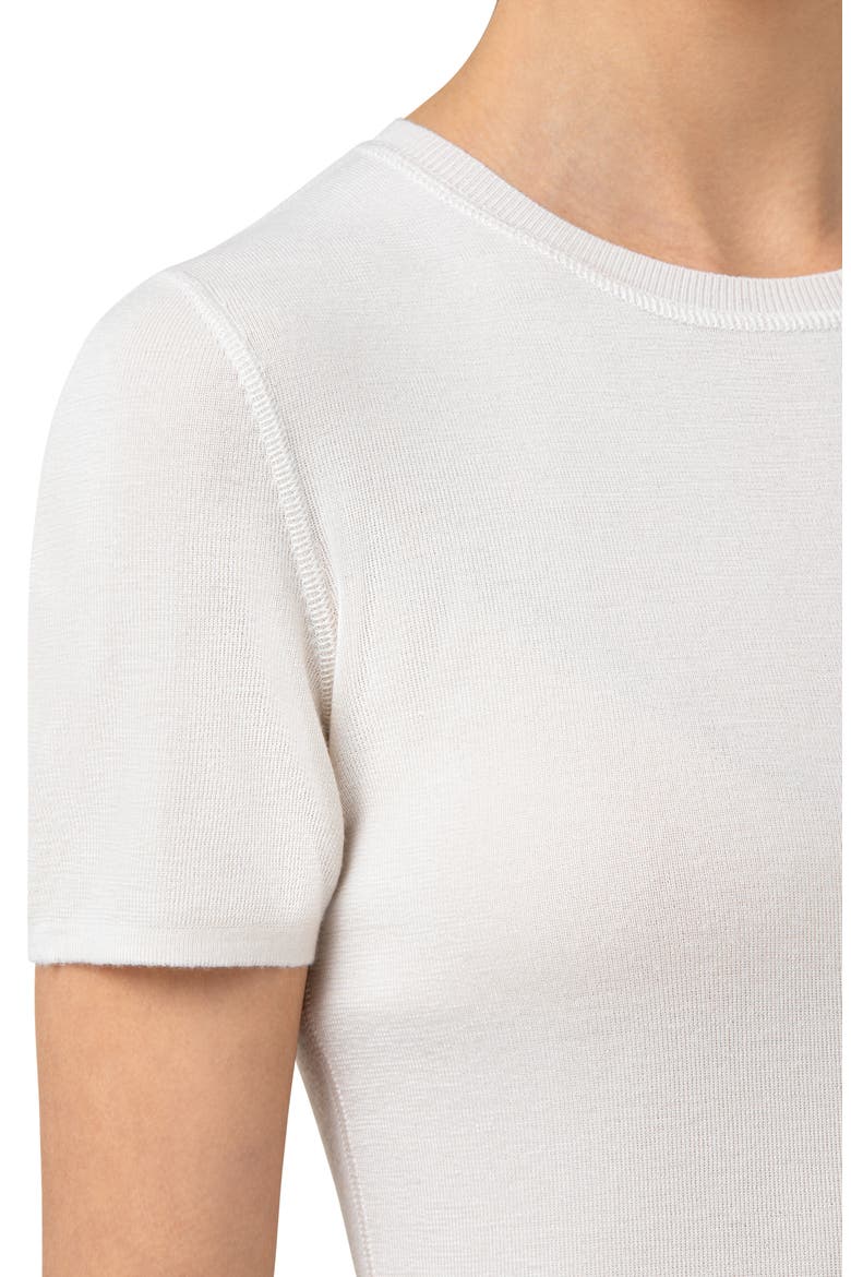 Cashmere & Silk T-Shirt, Alternate, color, ECRU