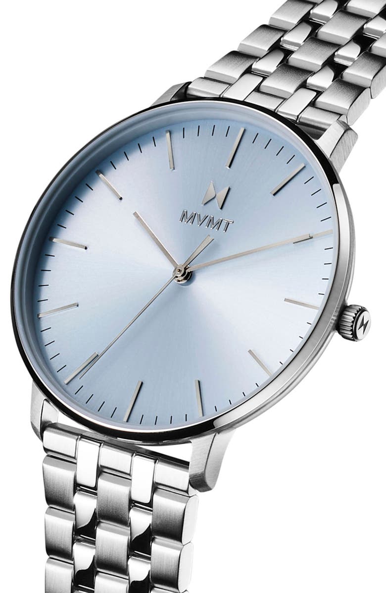 MVMT Legacy Slim Bracelet Watch, 42mm, Alternate, color, Silver