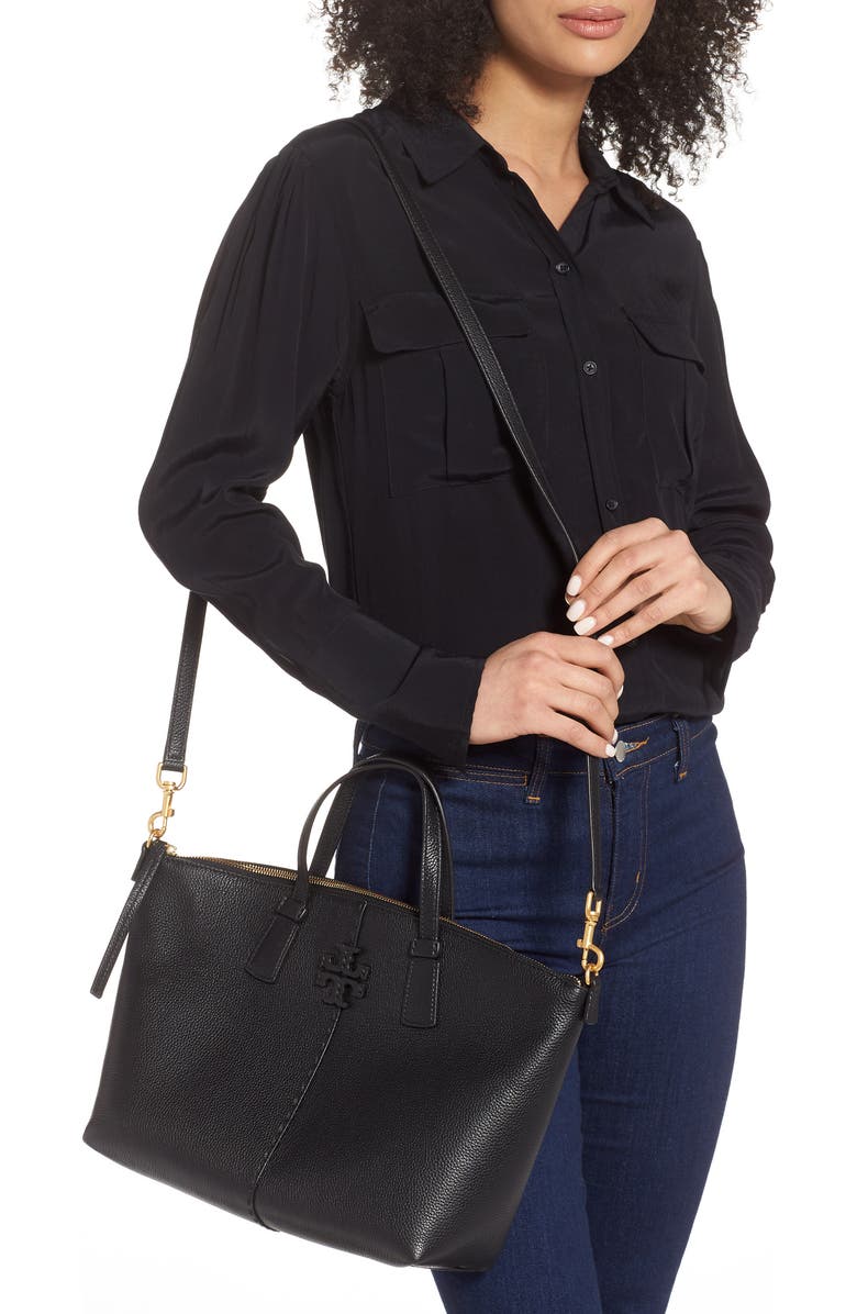 Tory Burch McGraw Leather Satchel, Alternate, color,
