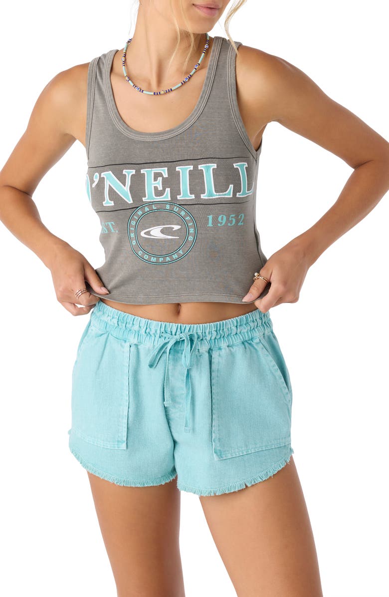 O'Neill University Logo Graphic Crop Tank, Alternate, color, 