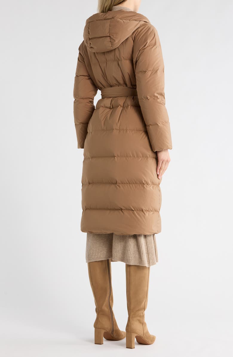 Theory True Hooded Down Coat, Alternate, color, Truffle