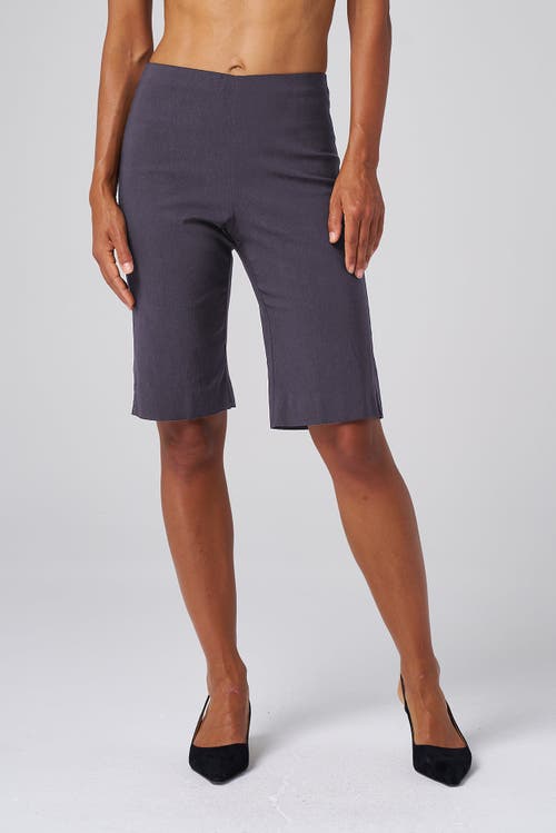Franne Golde All-season Slim Stretch Bermuda Short In Black