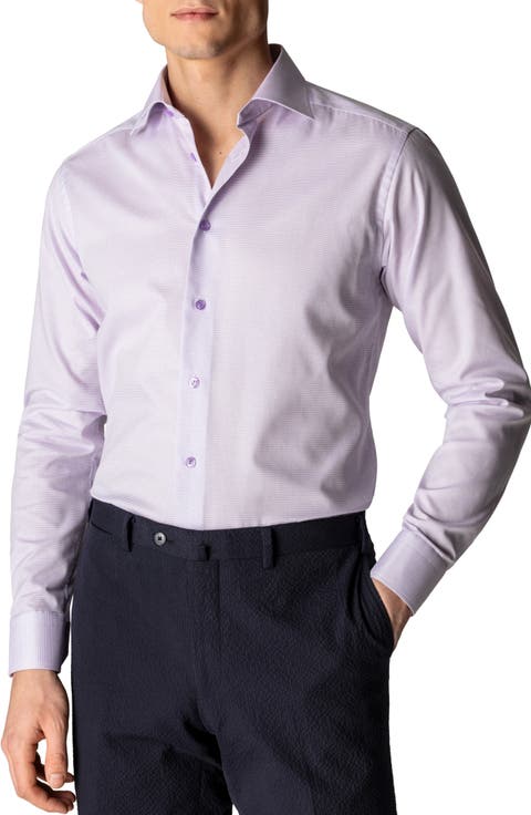 Slim Fit Solid Dress Shirt
