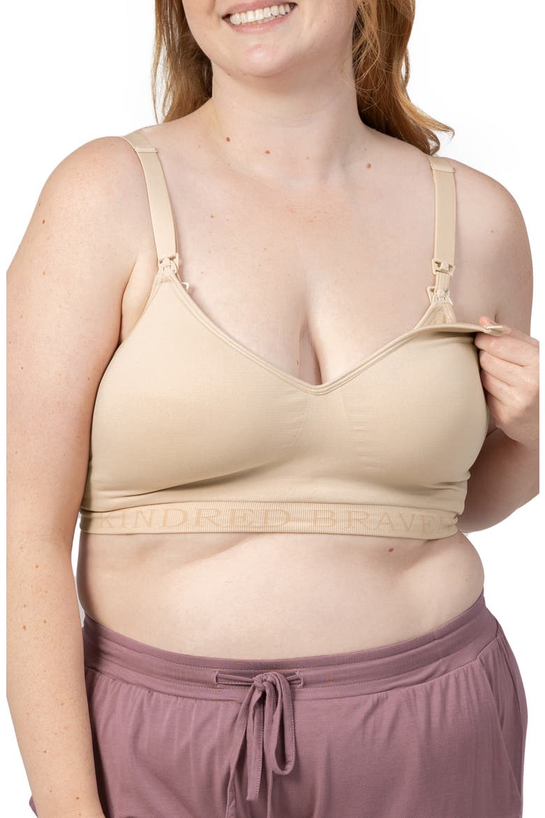 Signature Sublime Contour Pumping Bra, Alternate, color, BEIGE