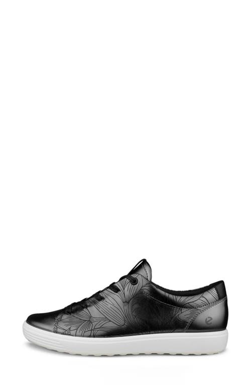 Ecco Soft 7 Sneaker In Heavy Silver
