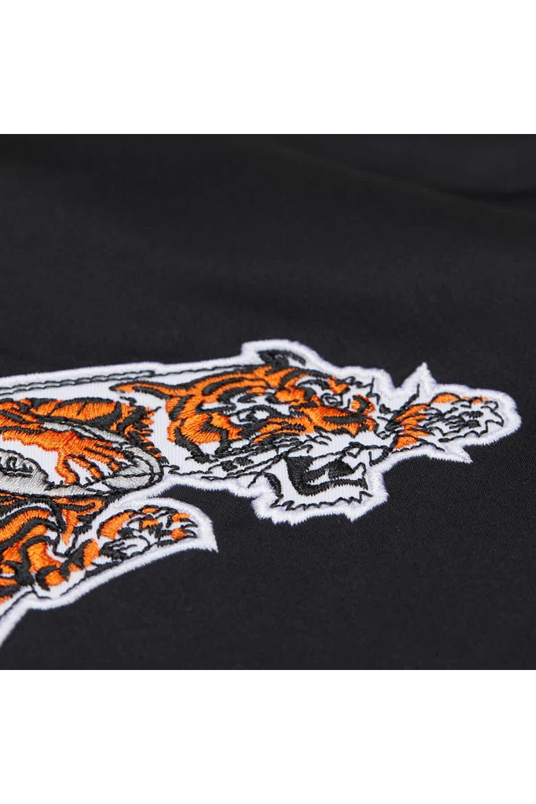 Men's Mitchell & Ness Black Cincinnati Bengals Double Down Satin Full-Snap Jacket, Alternate, color, Black