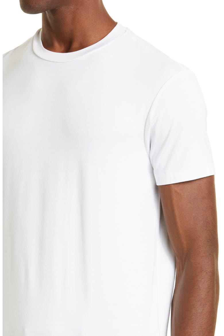 Men's Solid White Stretch Viscose T-Shirt, Alternate, color, SOLID WHITE