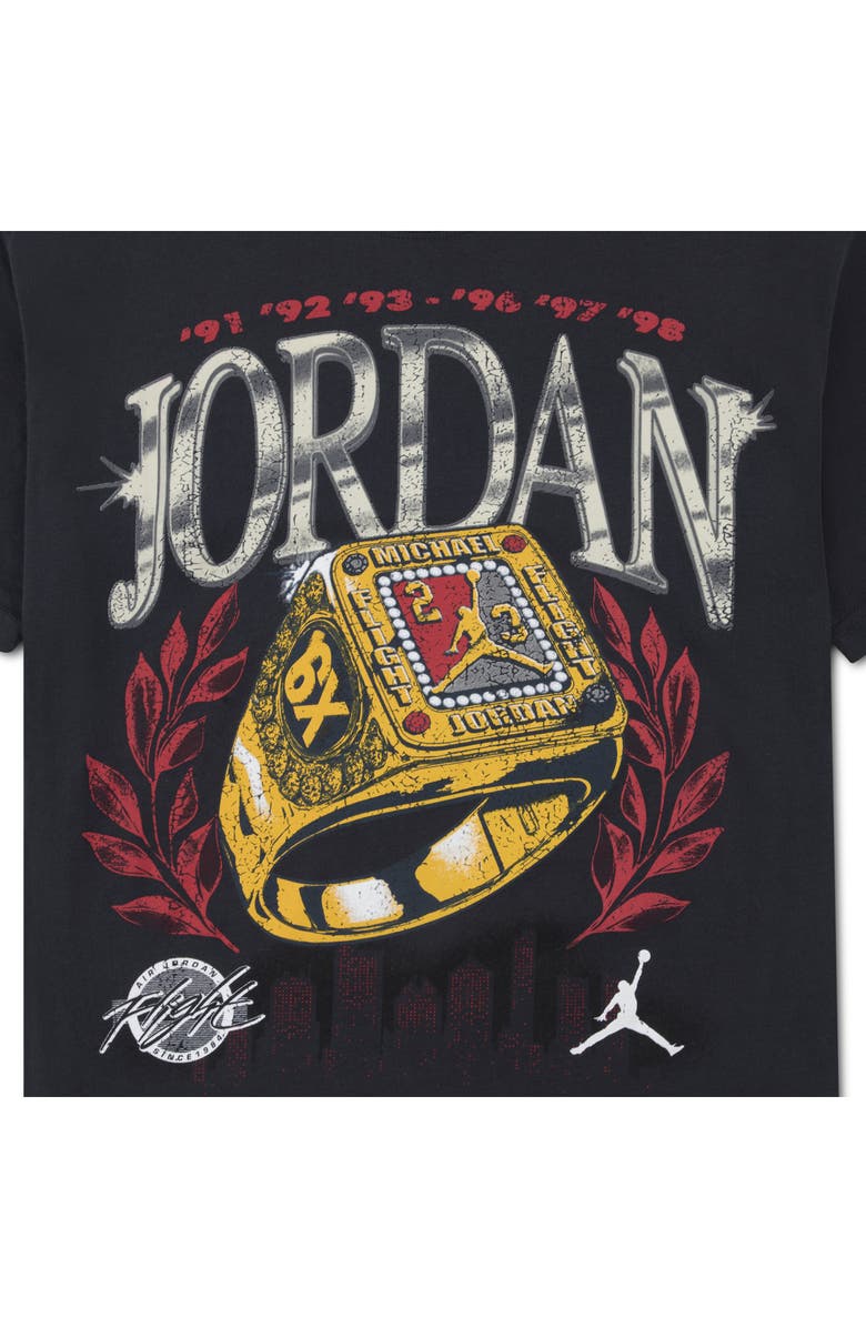 Jordan Kids' Skyline Rings Cotton Graphic T-Shirt, Alternate, color, Off Noir