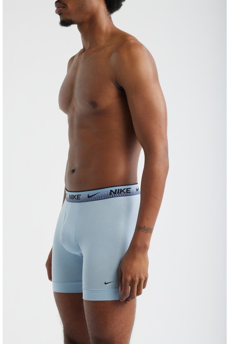 Dri-FIT Essential Assorted 3-Pack Stretch Cotton Boxer Briefs, Alternate, color, BLUE ASSORTED