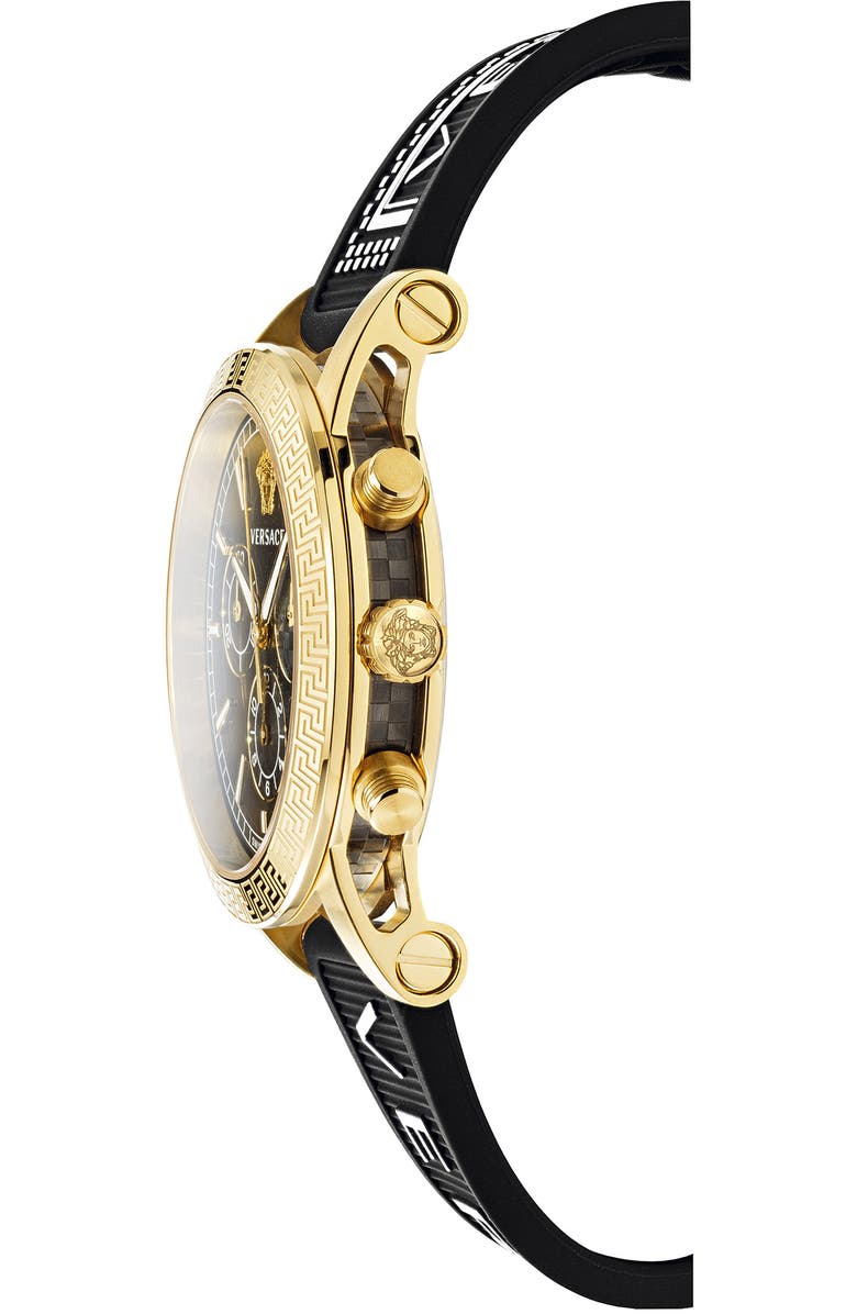Versace Sport Tech Chronograph Rubber Strap Watch, 40mm, Alternate, color,