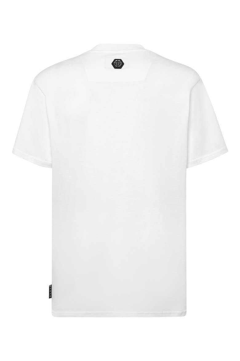 T-Shirt Round Neck Gothic Plein Unisex, Alternate, color, white
