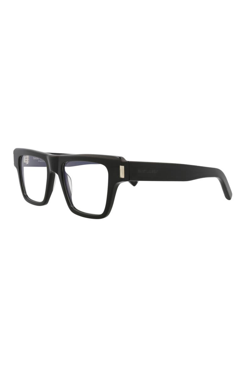 51mm Square Optical Frames, Alternate, color, BLACK BLACK TRANSPARENT
