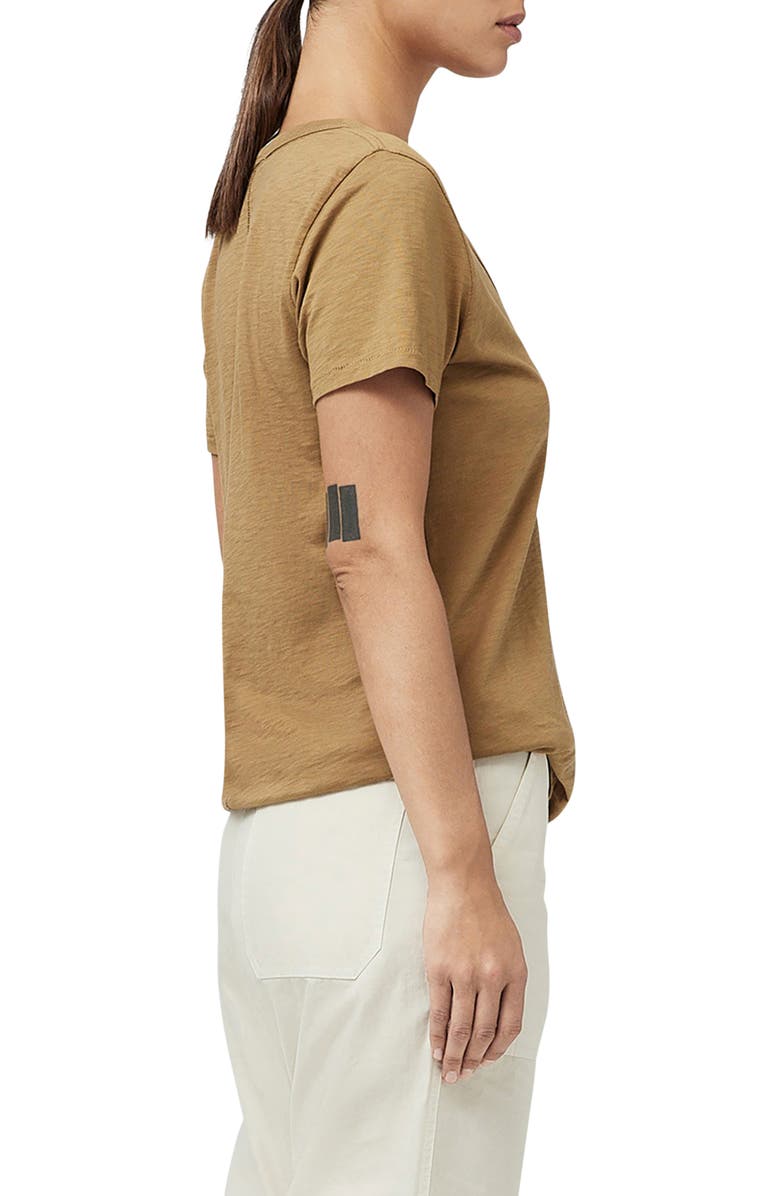 rag & bone The Vee Slub Cotton T-Shirt, Alternate, color, Khaki