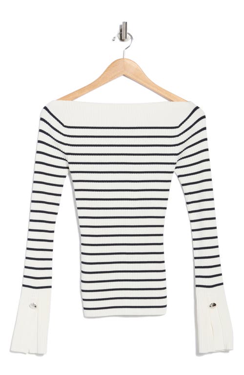 A.l.c A. L.c. Anya Striped Boat Neck Top In White