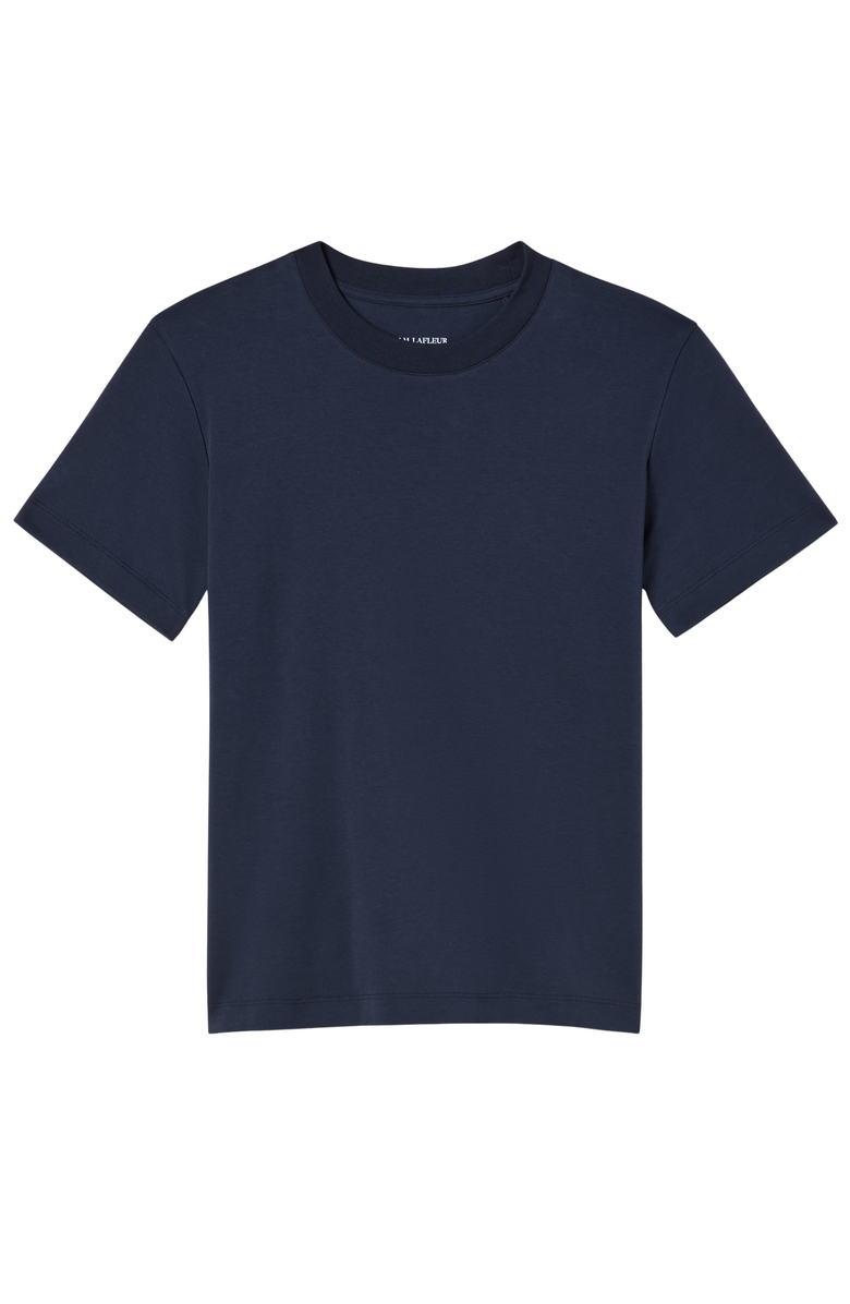 M.M.LaFleur Leslie Organic Pima Cotton T-Shirt, Alternate, color, Dark Navy