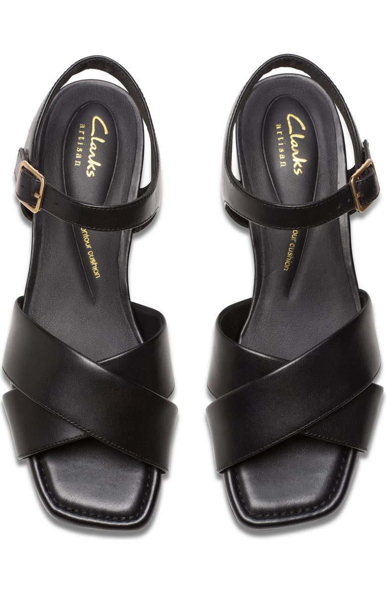 Clarks<sup>®</sup> Serina 35 Cross Sandal, Alternate, color, Black