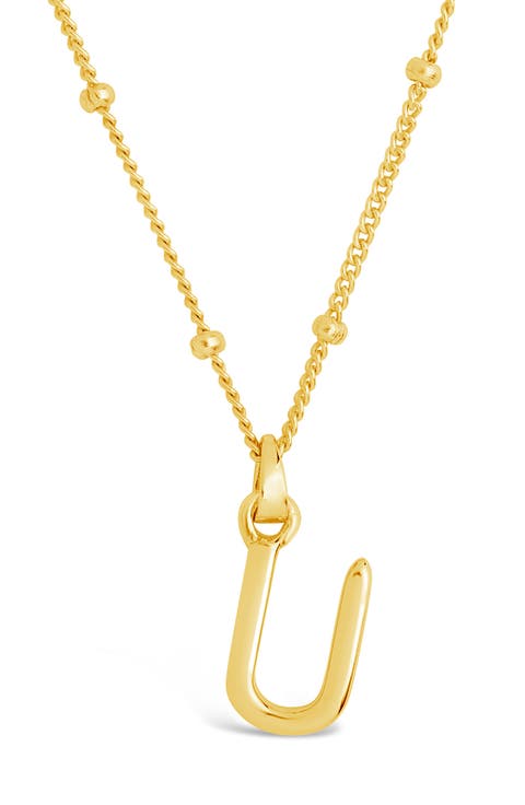 14K Gold Plated Sterling Silver Initial Necklace