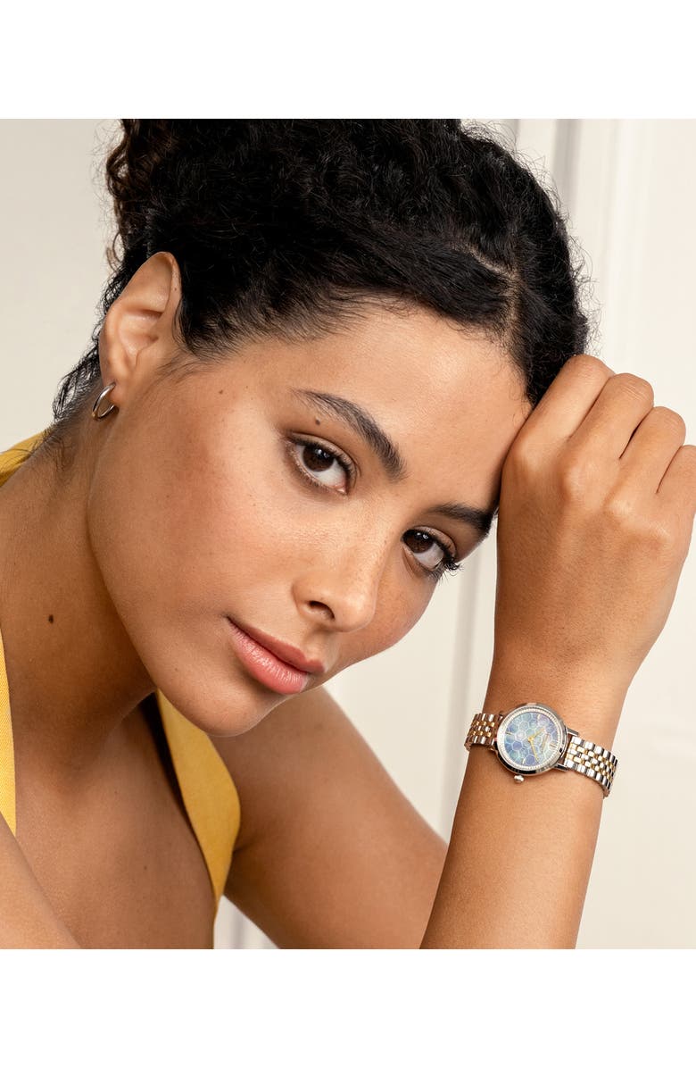 Olivia Burton Honeycomb Ultra Slim Bracelet Watch, 28mm, Alternate, color, 