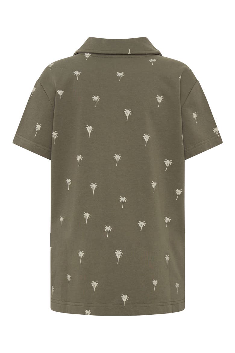 Kids' Palm Tree Print Polo, Alternate, color, OLIVE