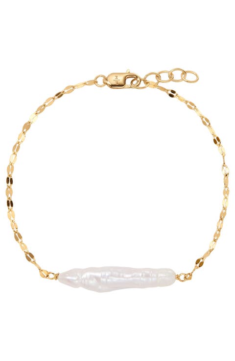 Baroque Pearl Bar Bracelet