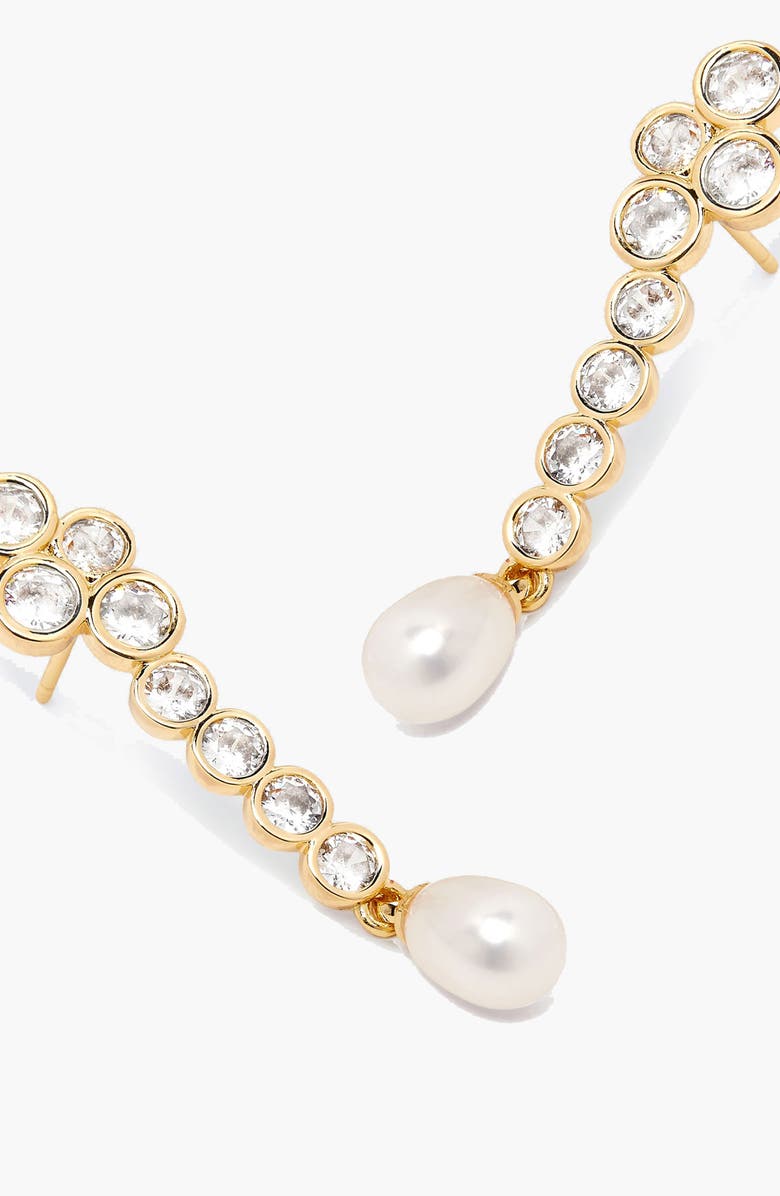 YOJ Drop Averi Crystal Earrings in Gold, Alternate, color, Gold