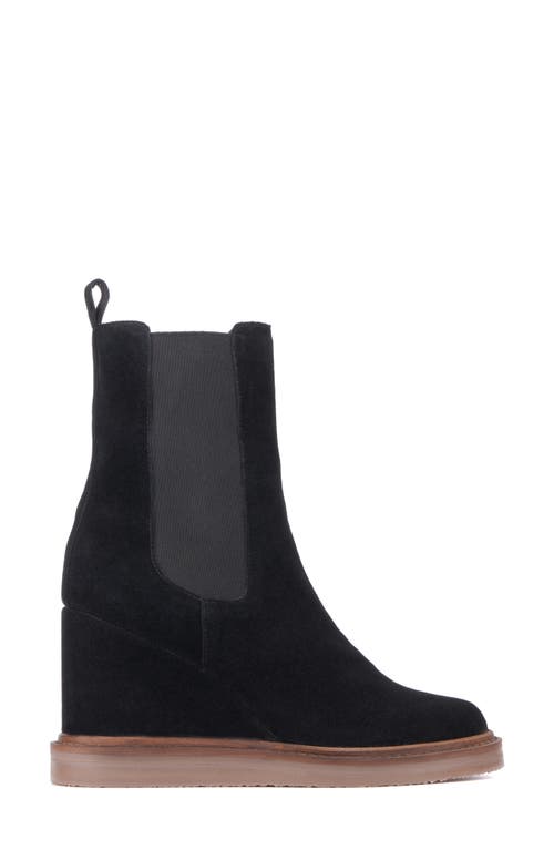 Vintage Foundry Elizabeth Hidden Wedge Boot In Black