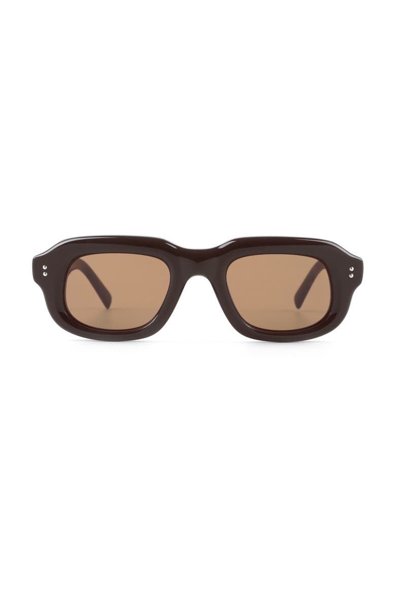 Cutlass Rounded Rectangle Sunglasses, Main, color, Burgundy
