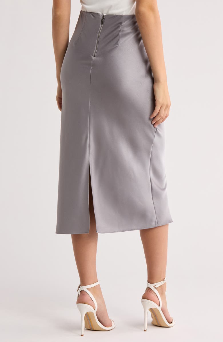 Alice + Olivia Maeve Bias Satin Midi Skirt, Alternate, color, 