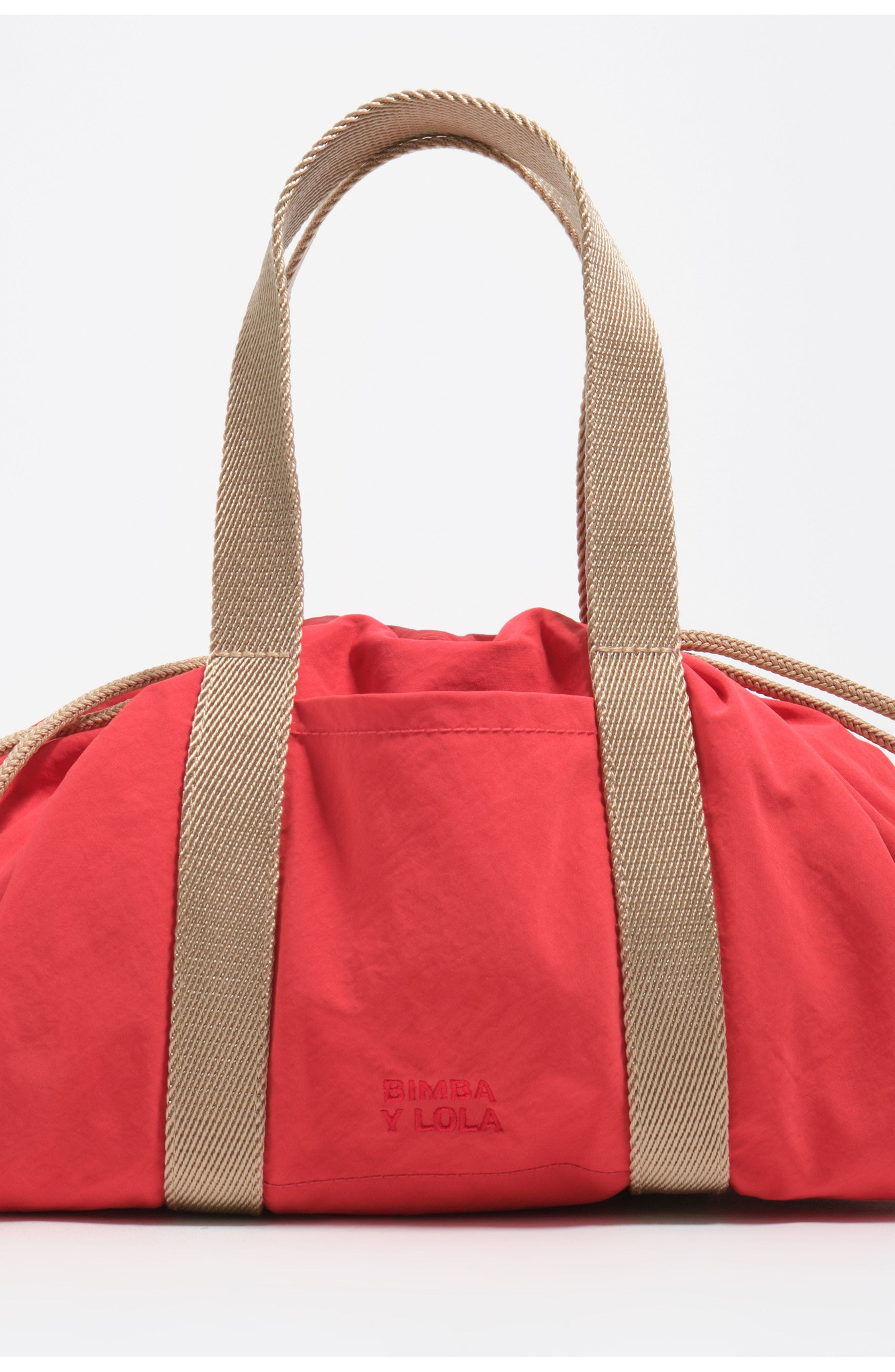 Bimba y Lola Pomegranate Nylon Mini Bag, Alternate, color, Grenadine